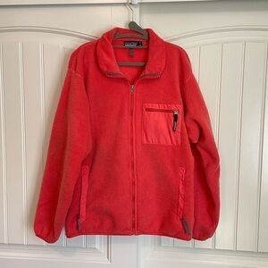 Vintage 1991 Patagonia fleece zip up jacket red/pink made in USA size large